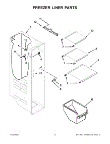 05 - Freezer Liner Parts parts for Whirlpool Refrigerator WRS325SDHV08 from AppliancePartsPros.com