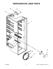 03 - Refrigerator Liner Parts parts for Whirlpool Refrigerator WRS325SDHV08 from AppliancePartsPros.com
