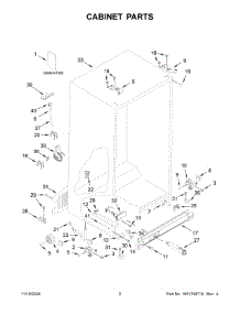 02 - Cabinet Parts parts for Whirlpool Refrigerator WRS325SDHV11 from AppliancePartsPros.com