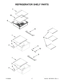 04 - Refrigerator Shelf Parts parts for Whirlpool Refrigerator WRS325SDHV11 from AppliancePartsPros.com