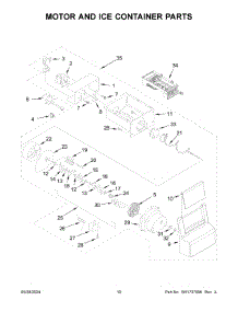 06 - Motor And Ice Container Parts parts for Whirlpool Refrigerator WRS325SDHW10 from AppliancePartsPros.com