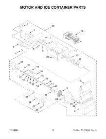 06 - Motor And Ice Container Parts parts for Whirlpool Refrigerator WRS325SDHW11 from AppliancePartsPros.com