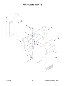 10 - Air Flow Parts parts for Whirlpool Refrigerator WRS325SDHW11 from AppliancePartsPros.com