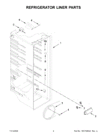 03 - Refrigerator Liner Parts parts for Whirlpool Refrigerator WRS325SDHW11 from AppliancePartsPros.com