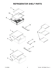 04 - Refrigerator Shelf Parts parts for Whirlpool Refrigerator WRS325SDHW11 from AppliancePartsPros.com