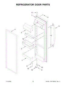 07 - Refrigerator Door Parts parts for Whirlpool Refrigerator WRS325SDHW11 from AppliancePartsPros.com