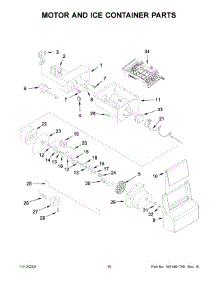 06 - Motor And Ice Container Parts parts for Whirlpool Refrigerator WRS325SDHZ05 from AppliancePartsPros.com