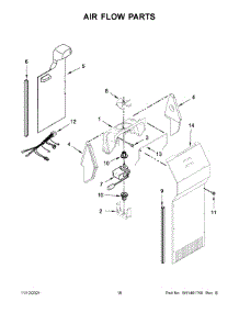 10 - Air Flow Parts parts for Whirlpool Refrigerator WRS325SDHZ05 from AppliancePartsPros.com