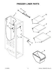 05 - Freezer Liner Parts parts for Whirlpool Refrigerator WRS325SDHZ05 from AppliancePartsPros.com