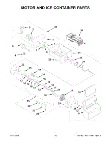 Motor And Ice Container Parts parts for Whirlpool Refrigerator WRS325SDHZ11 from AppliancePartsPros.com