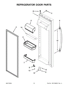 07 - Refrigerator Door Parts parts for Whirlpool Refrigerator WRS325SDHZ13 from AppliancePartsPros.com