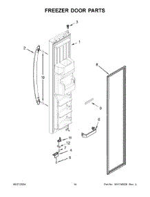 08 - Freezer Door Parts parts for Whirlpool Refrigerator WRS325SDHZ13 from AppliancePartsPros.com