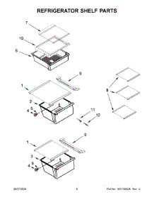 04 - Refrigerator Shelf Parts parts for Whirlpool Refrigerator WRS325SDHZ13 from AppliancePartsPros.com