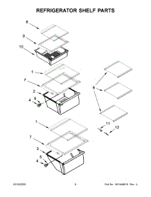 04 - Refrigerator Shelf Parts parts for Whirlpool Refrigerator WRS331SDHB02 from AppliancePartsPros.com