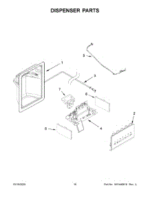 09 - Dispenser Parts parts for Whirlpool Refrigerator WRS331SDHB02 from AppliancePartsPros.com