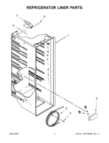 Refrigerator Liner Parts parts for Whirlpool Refrigerator WRS331SDHB07 from AppliancePartsPros.com
