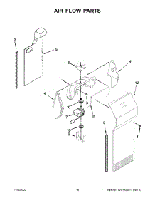 10 - Air Flow Parts parts for Whirlpool Refrigerator WRS331SDHM06 from AppliancePartsPros.com