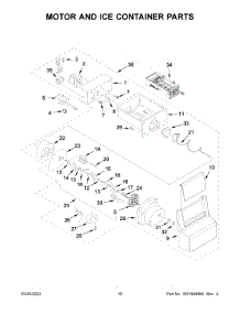 06 - Motor And Ice Container Parts parts for Whirlpool Refrigerator WRS331SDHM07 from AppliancePartsPros.com