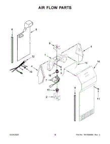 10 - Air Flow Parts parts for Whirlpool Refrigerator WRS331SDHM07 from AppliancePartsPros.com