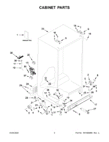 02 - Cabinet Parts parts for Whirlpool Refrigerator WRS331SDHM07 from AppliancePartsPros.com