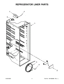 03 - Refrigerator Liner Parts parts for Whirlpool Refrigerator WRS331SDHM07 from AppliancePartsPros.com