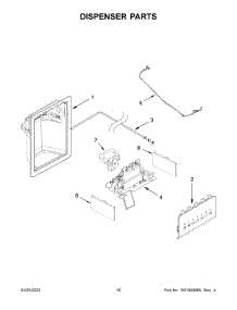09 - Dispenser Parts parts for Whirlpool Refrigerator WRS331SDHM07 from AppliancePartsPros.com