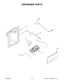 Dispenser Parts parts for Whirlpool Refrigerator WRS331SDHW07 from AppliancePartsPros.com