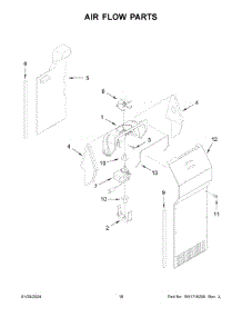 10 - Air Flow Parts parts for Whirlpool Refrigerator WRS335SDHB07 from AppliancePartsPros.com