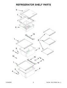 04 - Refrigerator Shelf Parts parts for Whirlpool Refrigerator WRS335SDHB07 from AppliancePartsPros.com
