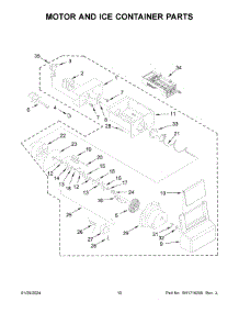 06 - Motor And Ice Container Parts parts for Whirlpool Refrigerator WRS335SDHM07 from AppliancePartsPros.com