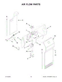 10 - Air Flow Parts parts for Whirlpool Refrigerator WRS335SDHW02 from AppliancePartsPros.com