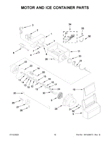 06 - Motor And Ice Container Parts parts for Whirlpool Refrigerator WRS335SDHW02 from AppliancePartsPros.com