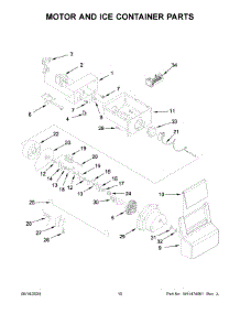 06 - Motor And Ice Container Parts parts for Whirlpool Refrigerator WRS335SDHW03 from AppliancePartsPros.com