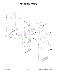 10 - Air Flow Parts parts for Whirlpool Refrigerator WRS335SDHW03 from AppliancePartsPros.com