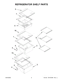 04 - Refrigerator Shelf Parts parts for Whirlpool Refrigerator WRS335SDHW03 from AppliancePartsPros.com