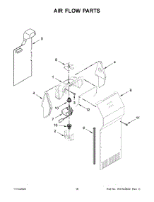 10 - Air Flow Parts parts for Whirlpool Refrigerator WRS555SIHB06 from AppliancePartsPros.com