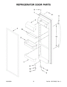 07 - Refrigerator Door Parts parts for Whirlpool Refrigerator WRS555SIHB07 from AppliancePartsPros.com