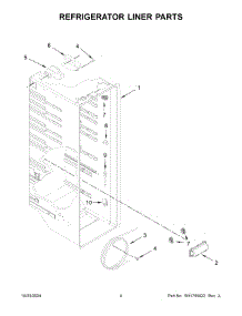 03 - Refrigerator Liner Parts parts for Whirlpool Refrigerator WRS555SIHB07 from AppliancePartsPros.com
