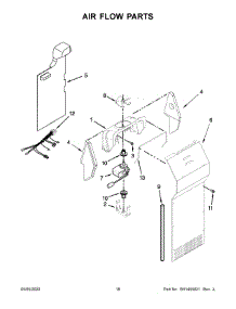 10 - Air Flow Parts parts for Whirlpool Refrigerator WRS555SIHW03 from AppliancePartsPros.com