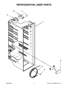 03 - Refrigerator Liner Parts parts for Whirlpool Refrigerator WRS555SIHW03 from AppliancePartsPros.com