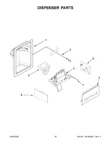 09 - Dispenser Parts parts for Whirlpool Refrigerator WRS555SIHW03 from AppliancePartsPros.com
