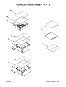 04 - Refrigerator Shelf Parts parts for Whirlpool Refrigerator WRS555SIHW03 from AppliancePartsPros.com