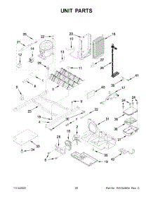 11 - Unit Parts parts for Whirlpool Refrigerator WRS555SIHW06 from AppliancePartsPros.com