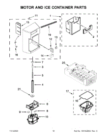 06 - Motor And Ice Container Parts parts for Whirlpool Refrigerator WRS555SIHW06 from AppliancePartsPros.com