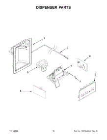 09 - Dispenser Parts parts for Whirlpool Refrigerator WRS555SIHW06 from AppliancePartsPros.com
