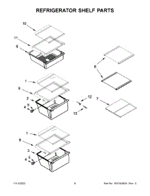 04 - Refrigerator Shelf Parts parts for Whirlpool Refrigerator WRS555SIHW06 from AppliancePartsPros.com