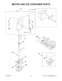 06 - Motor And Ice Container Parts parts for Whirlpool Refrigerator WRS555SIHW07 from AppliancePartsPros.com