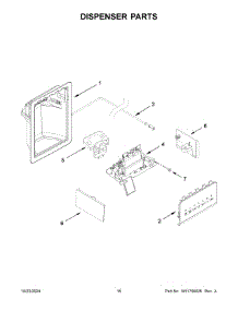 09 - Dispenser Parts parts for Whirlpool Refrigerator WRS555SIHW07 from AppliancePartsPros.com