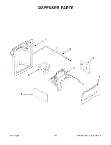 Dispenser Parts parts for Whirlpool Refrigerator WRS555SIHZ08 from AppliancePartsPros.com