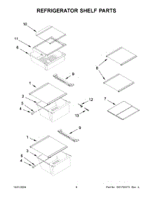04 - Refrigerator Shelf Parts parts for Whirlpool Refrigerator WRS555SIHZ09 from AppliancePartsPros.com
